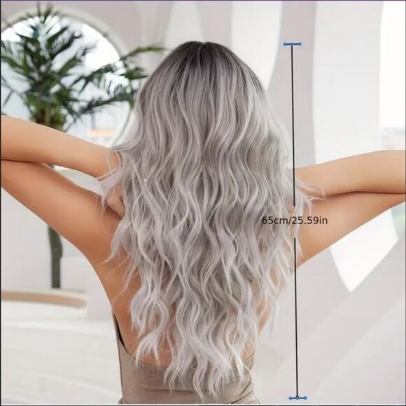 Women'S 26" Long Curly Wavy Synthetic Wig Heat Resistant High Temperature Fiber - Picture 7 of 16